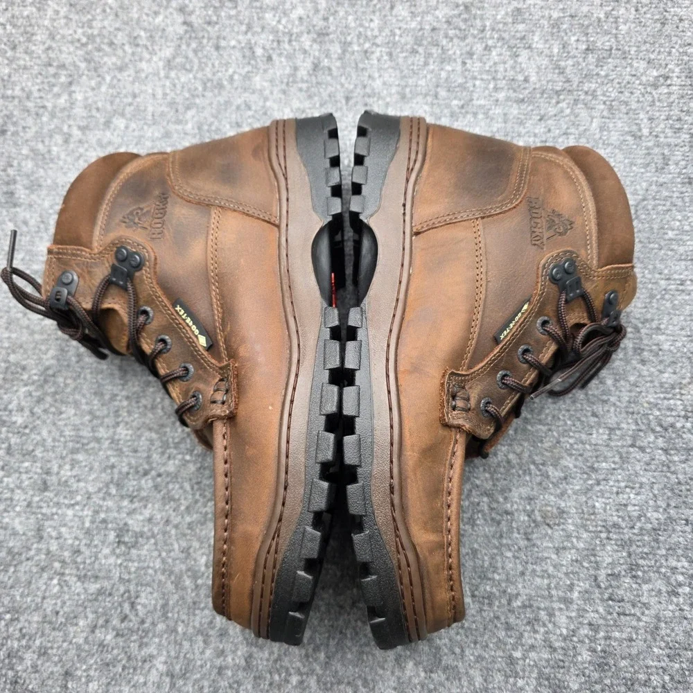 Rocky 8723 Gore-Tex Waterproof Moc Toe Boots Mens Size 9M Leather Work Hiking